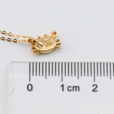Charming Crab Pendant Necklace in Australian Doublet Opal with Diamond in 18K Yellow Gold