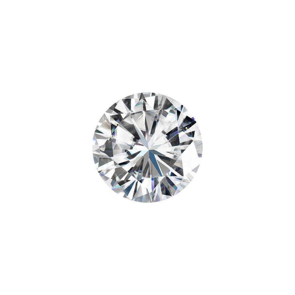 Charles & Colvard Forever One round shape moissanite gemstone with IF-VS1 clarity and high hardness