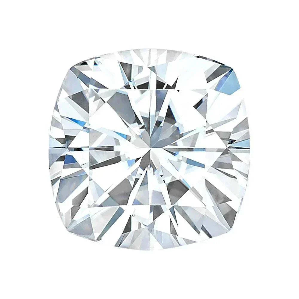 Charles & Colvard Forever One™ cushion brilliant cut moissanite gemstone with exceptional brilliance and clarity