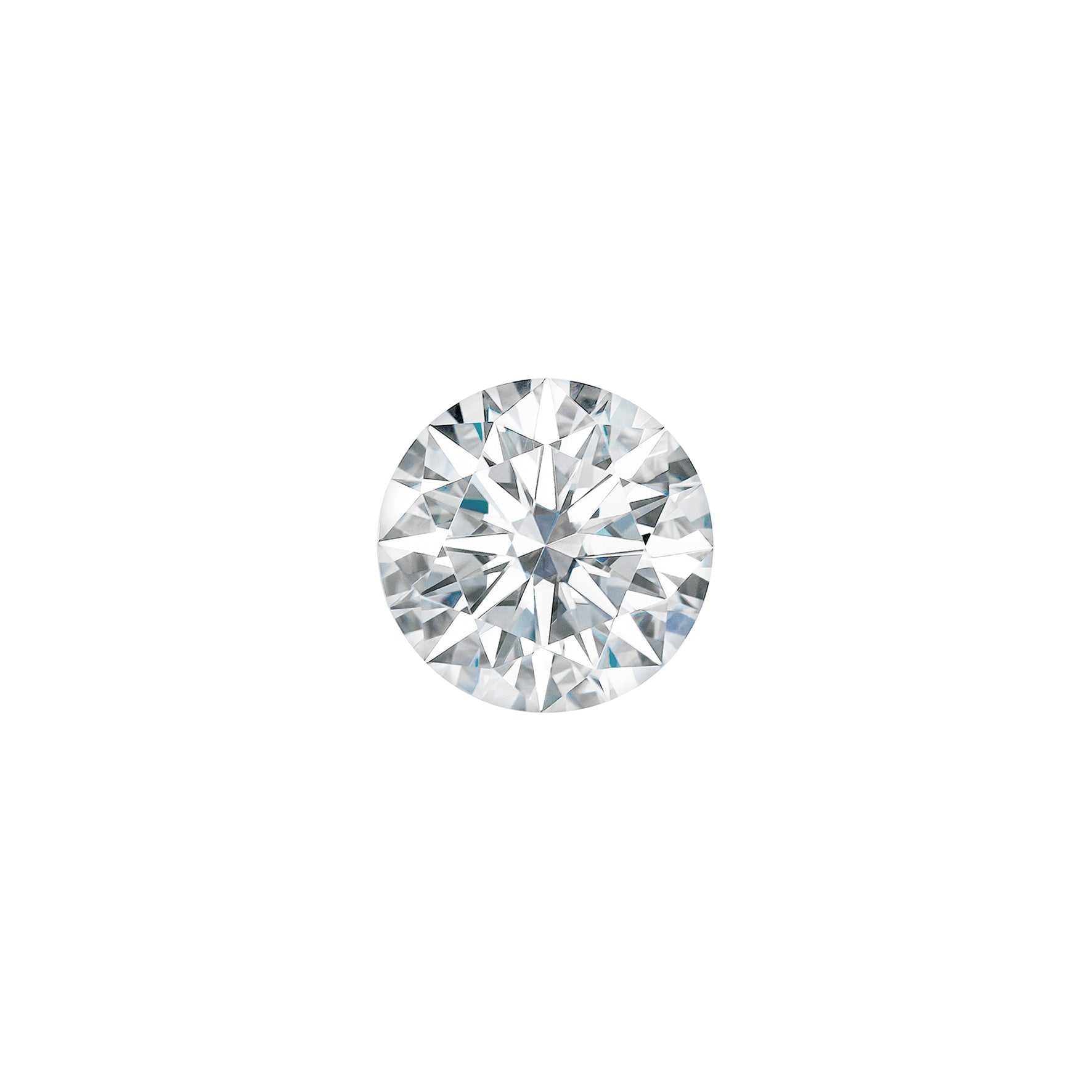 Charles & Colvard Forever One round shape moissanite gemstone with IF-VS1 clarity and high hardness of 9.25