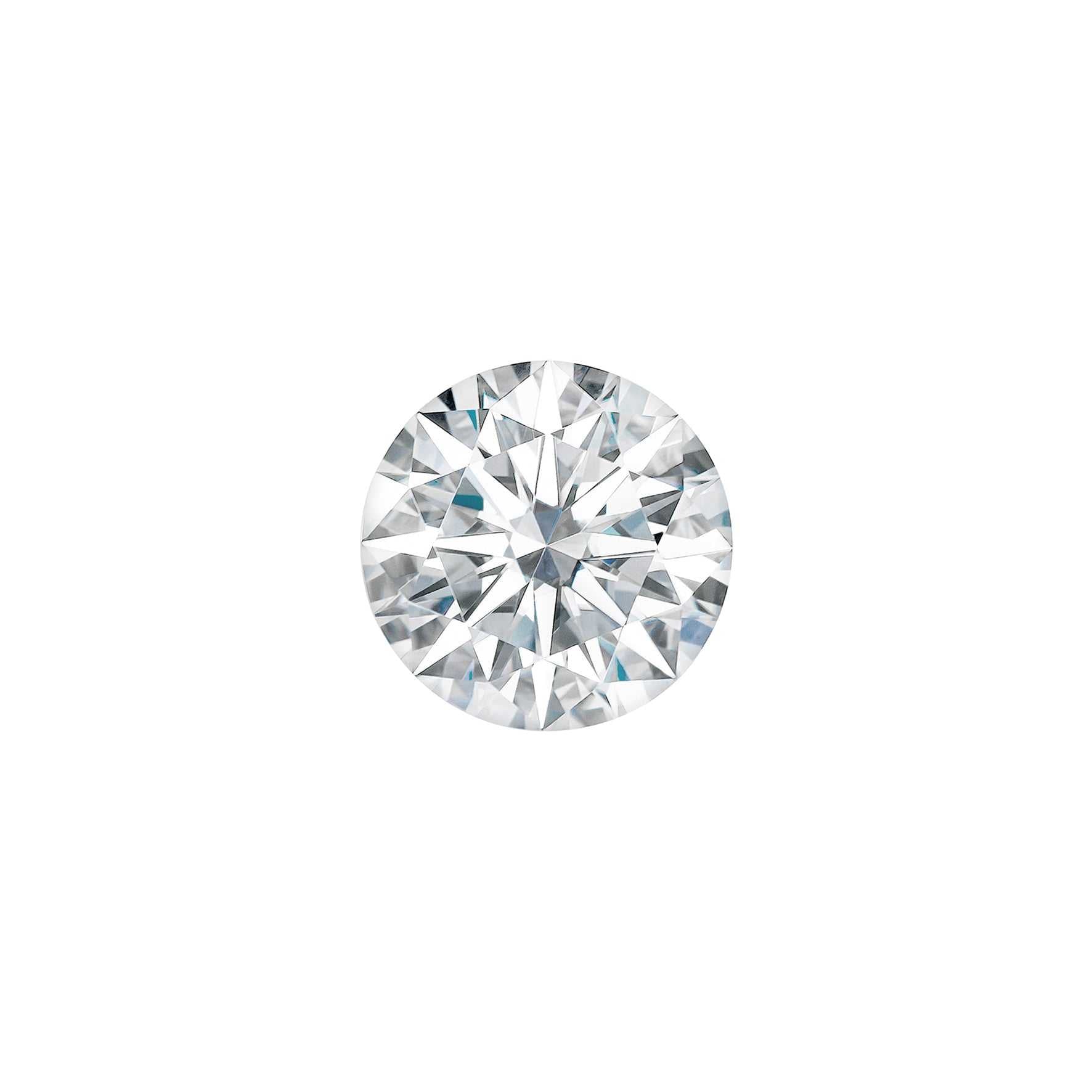 Charles & Colvard Forever One round shape moissanite gemstone with IF-VS1 clarity and high brilliance