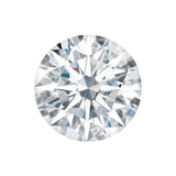 Charles & Colvard Forever One round shape moissanite gemstone with IF-VS1 clarity and high hardness.