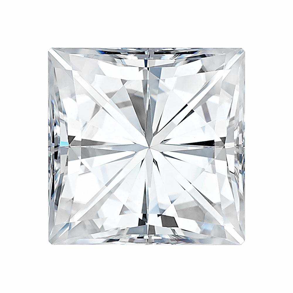Charles & Colvard Forever One square shape moissanite gemstone with brilliant cut and IF-VS1 clarity