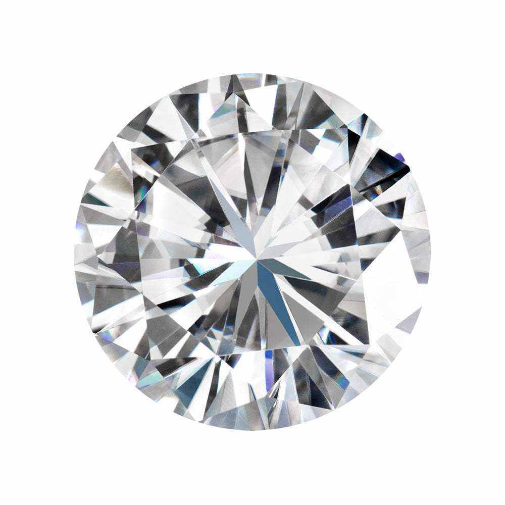 Charles & Colvard Forever One round shape moissanite gemstone, IF-VS1 clarity, high hardness 9.25, clear and brilliant cut