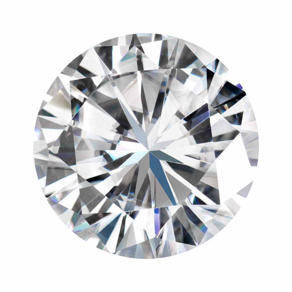 Charles & Colvard Forever One round shape high-quality moissanite gemstone with excellent clarity and brilliance