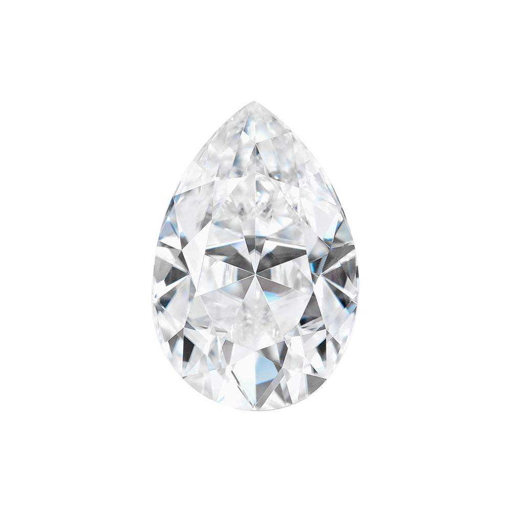 Charles & Colvard Forever One™ pear shape moissanite gemstone with IF-VS1 clarity and high brilliance