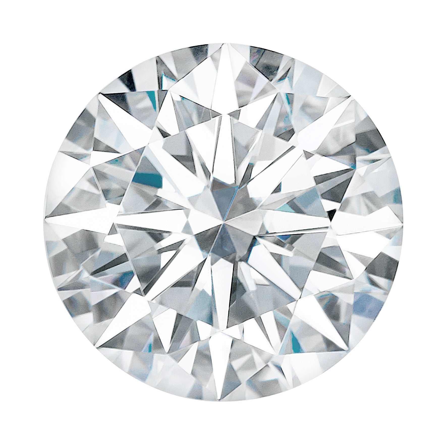 Charles & Colvard Forever One round shape moissanite gemstone with IF-VS1 clarity and brilliant cut
