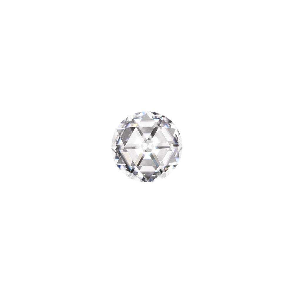 Charles & Colvard Forever One round moissanite gemstone with IF-VS1 clarity and high hardness.