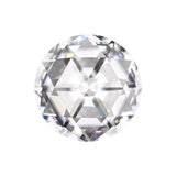 Charles & Colvard Forever One™ round shape moissanite gemstone with IF-VS1 clarity and high hardness.