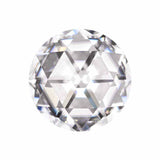 Charles & Colvard Forever One™ round shape moissanite gemstone with IF-VS1 clarity and high hardness.