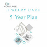 Montage Jewelry Care 5-Year Plan offering protection and repair coverage for rings, bracelets, and earrings.