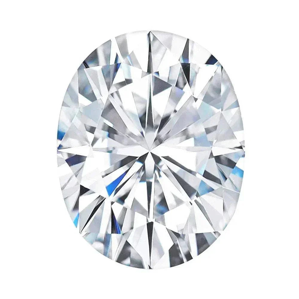 Charles & Colvard Forever One™ certified oval brilliant cut moissanite gemstone showcasing exceptional brilliance and clarity
