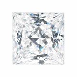 Charles & Colvard Forever One princess shape moissanite gemstone, brilliant cut, high clarity IF-VS1, durable and sparkling.