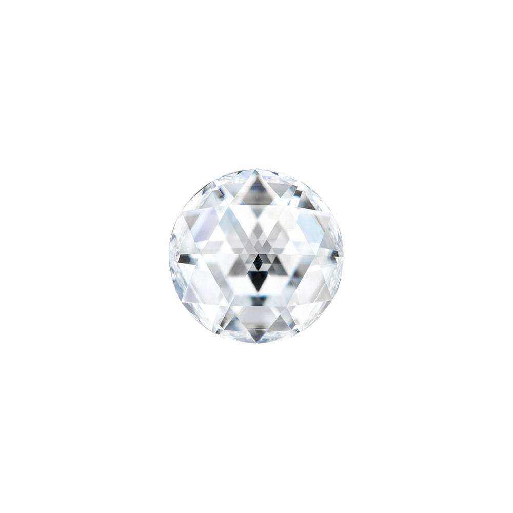 Charles & Colvard Forever One round cut moissanite gemstone with high clarity and brilliance