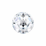 Charles & Colvard Forever One™ round shape moissanite gemstone with IF-VS1 clarity and high hardness.