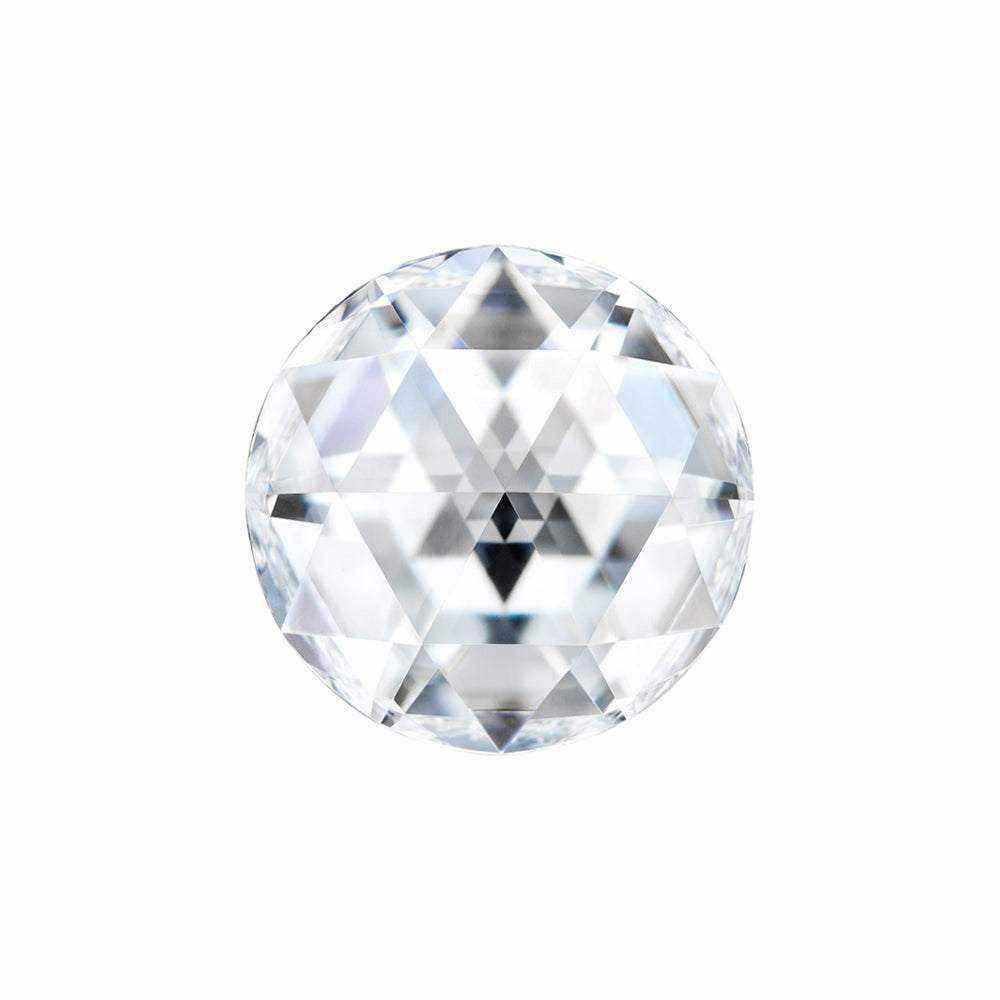 Charles & Colvard Forever One round shape moissanite gemstone with high clarity and brilliance