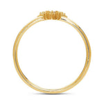 14K yellow gold North Star ring size 7 with round colorless diamonds and prong setting