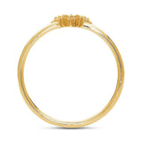 14K yellow gold North Star ring size 7 with round colorless diamonds and prong setting