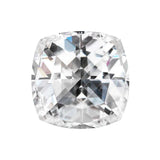 Charles & Colvard Forever One cushion shape moissanite gemstone with IF-VS1 clarity and high brilliance