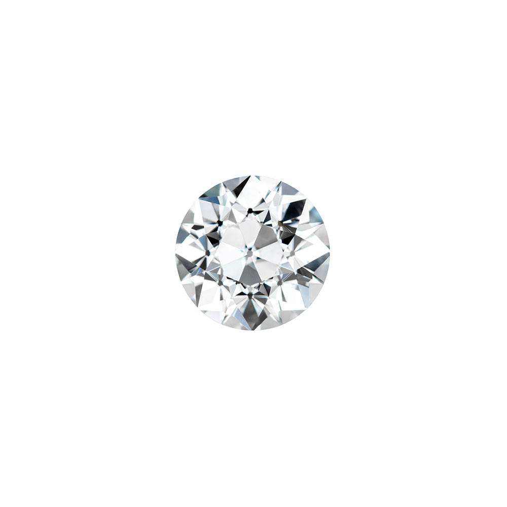 Charles & Colvard Forever One round brilliant moissanite gemstone with IF-VS1 clarity and high hardness of 9.25