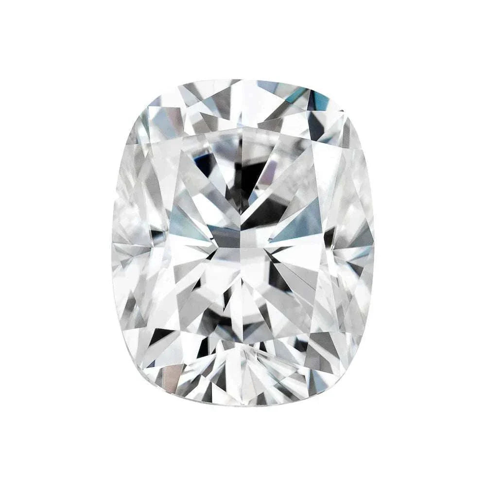 Charles & Colvard Forever One™ Elongated Cushion Shape Moissanite gemstone with brilliant cut, IF-VS1 clarity, and high hardness.
