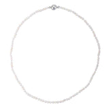 Signature freshwater pearl 16-inch strand necklace with tiny 3-4 mm white freshwater pearls and stainless steel magnetic clasp