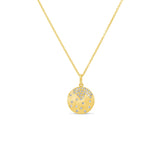 Diamond Scattered Disc Pendant Necklace in 14K Gold