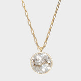 Aries Gold Vermeil pendant necklace with raw diamonds and constellation design on 18k gold vermeil chain