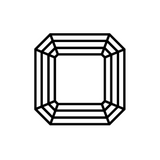 Charles & Colvard Forever One™ Asscher shape moissanite with brilliant cut and IF-VS1 clarity quality