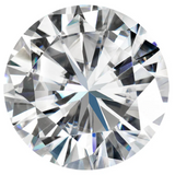 Charles & Colvard Forever One round shape moissanite gemstone with IF-VS1 clarity and high brilliance