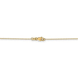 14k Yellow Gold Satin and Diamond Cut Horse Necklace, 22mm