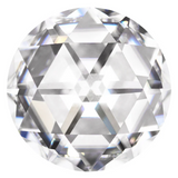 Charles & Colvard Forever One round moissanite gemstone with IF-VS1 clarity and high brilliance.
