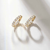 Cairn 3 Carat Diamond Inside Outside Hoop Earrings in 14k gold with lab-grown diamonds