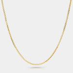 14k gold chain for Sky Blue Topaz pendant with a refined box link design
