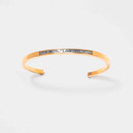 Hapur Gold Vermeil Bangle bracelet with slim gold band and diamond accents, elegant and versatile design