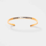 Hapur Gold Vermeil Bangle bracelet with slim gold band and diamond accents, elegant and versatile design