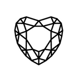 Heart shape brilliant cut Charles & Colvard Forever One moissanite gemstone with IF-VS1 clarity