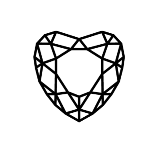 Heart shape brilliant cut Charles & Colvard Forever One moissanite gemstone with IF-VS1 clarity