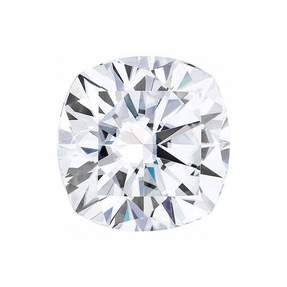 Charles & Colvard Forever One cushion shape moissanite gemstone with IF-VS1 clarity and high hardness 9.25