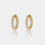 Cairn 3 Carat Diamond inside outside hoop earrings with lab-grown diamonds in 14k gold