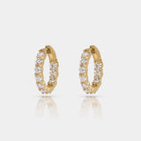 Cairn 3 Carat Diamond inside outside hoop earrings with lab-grown diamonds in 14k gold