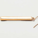 Madeline Gold Vermeil Earrings long rectangular gold vermeil drop earrings with sleek design