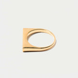 Michelle Gold Vermeil thin rectangular 18k gold ring with a sleek minimalist design
