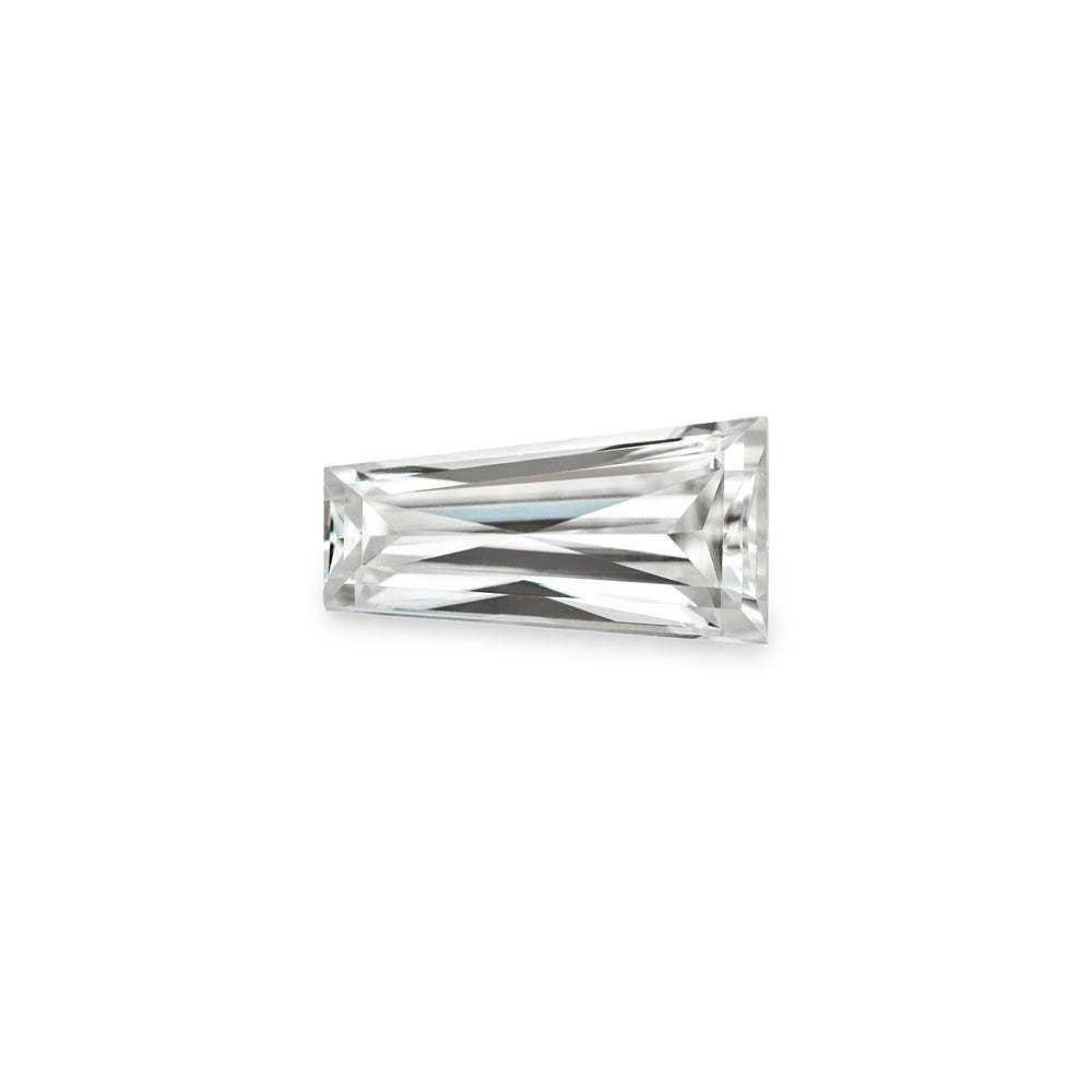Charles & Colvard Forever One™ Tapered Baguette Shape Moissanite gemstone with IF-VS1 clarity and high hardness
