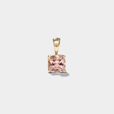 Horizon Connecticut Coast peach morganite pendant in 14K gold with large bail
