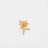 Nash Gold Vermeil stud earring with sliced raw diamonds and 18k gold vermeil finish
