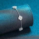 0.64 CTW DEW Lucky Clover Freesia Flower Colorless Melee Moissanites A