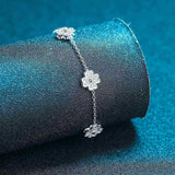 0.64 CTW DEW Lucky Clover Freesia Flower Colorless Melee Moissanites A