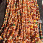 Colorful natural Alashan Gobi Candy Agate multi-color rough stone bead strands with elastic stretch for bracelet or necklace making