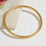 18K Yellow Gold Matte Bangle Bracelet